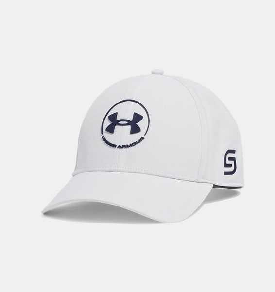 Beyaz Erkek UA Js Drive Snapback Şapka