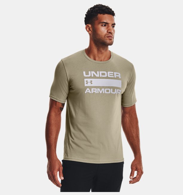 Erkek UA Team Issue Wordmark Kısa Kollu T-shirt Haki