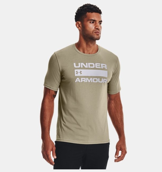 Haki Erkek UA Team Issue Wordmark Kısa Kollu T-shirt