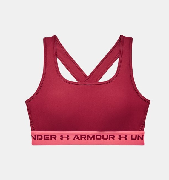 Bordo Kadın UA Crossback Mid Spor Sütyeni