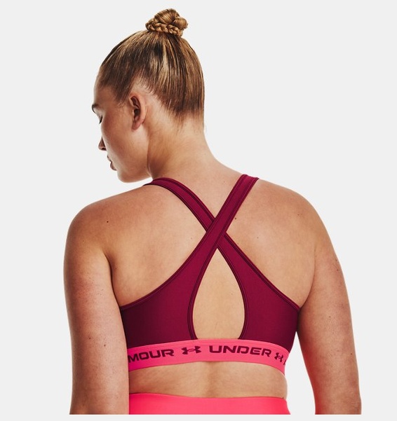 Bordo Kadın UA Crossback Mid Spor Sütyeni