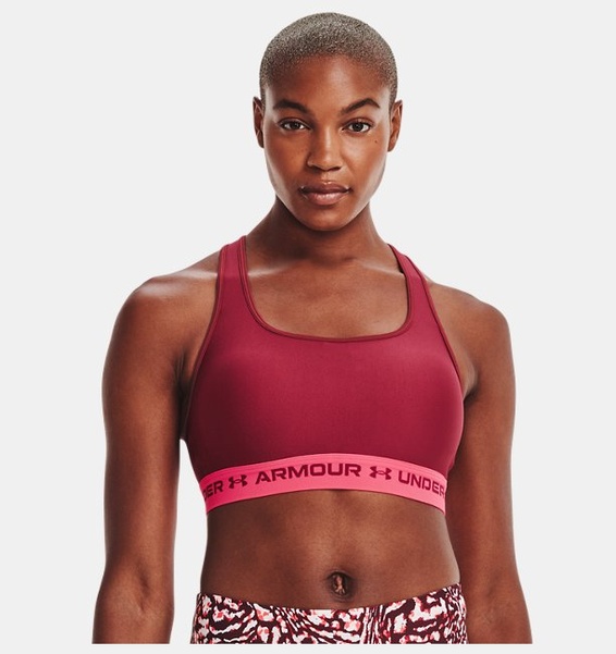 Bordo Kadın UA Crossback Mid Spor Sütyeni