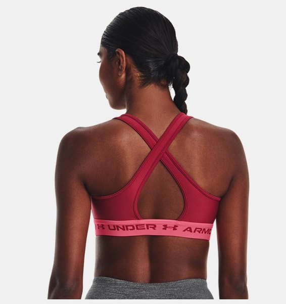 Bordo Kadın UA Crossback Mid Spor Sütyeni