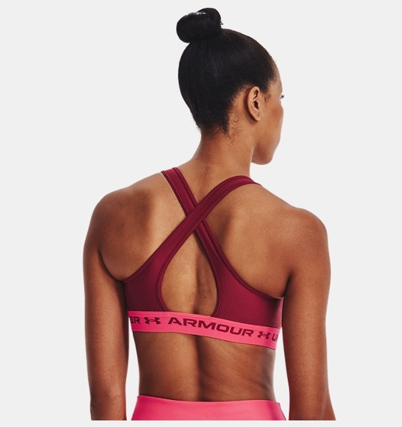 Bordo Kadın UA Crossback Mid Spor Sütyeni