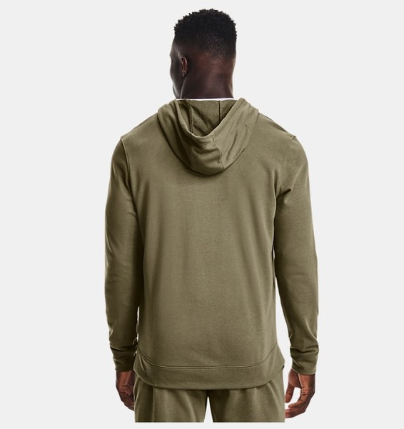 Haki Erkek UA Rival Terry LC Tam Fermuarlı Sweatshirt