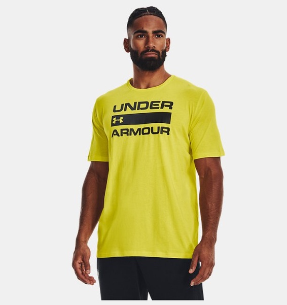 Sarı Erkek UA Team Issue Wordmark Kısa Kollu T-shirt