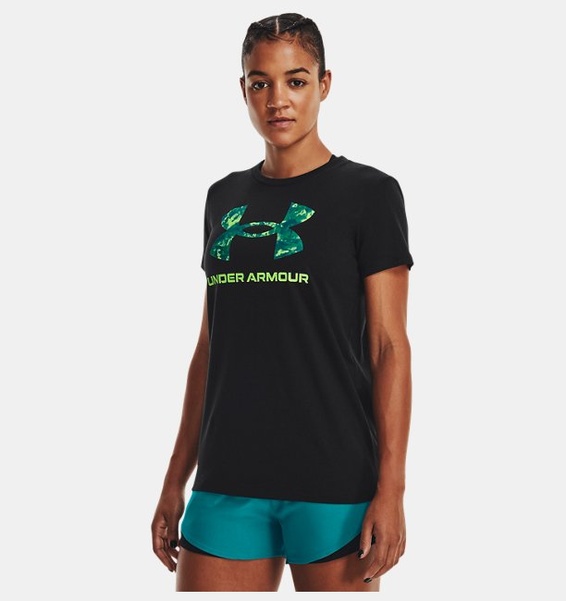 Siyah Kadın UA Sportstyle Graphic Kısa Kollu T-shirt