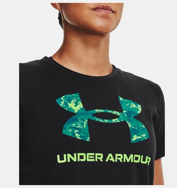 Siyah Kadın UA Sportstyle Graphic Kısa Kollu T-shirt