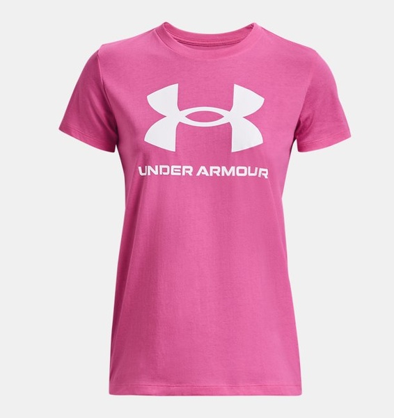 Pembe Kadın UA Sportstyle Graphic Kısa Kollu T-shirt