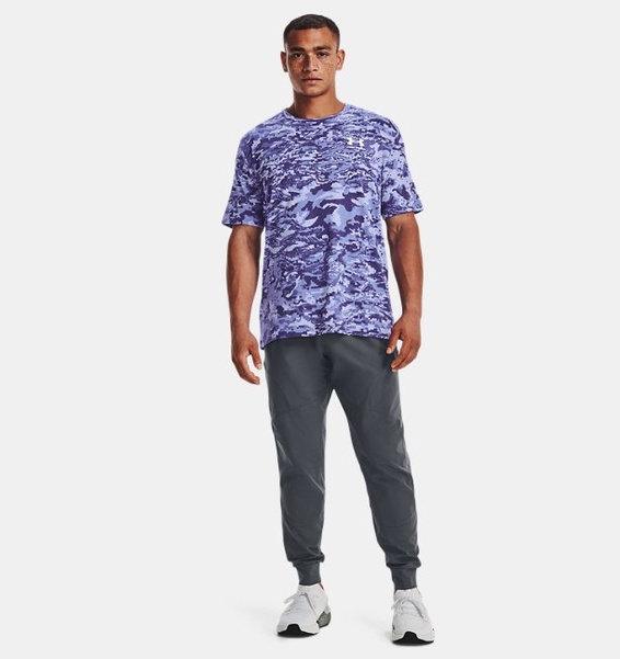 Mavi Erkek UA ABC Camo Kısa Kollu T-shirt