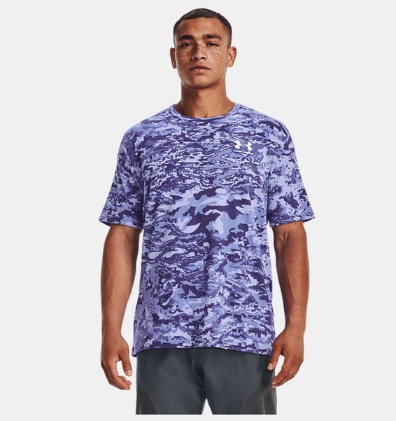 Mavi Erkek UA ABC Camo Kısa Kollu T-shirt
