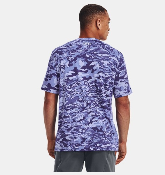 Mavi Erkek UA ABC Camo Kısa Kollu T-shirt