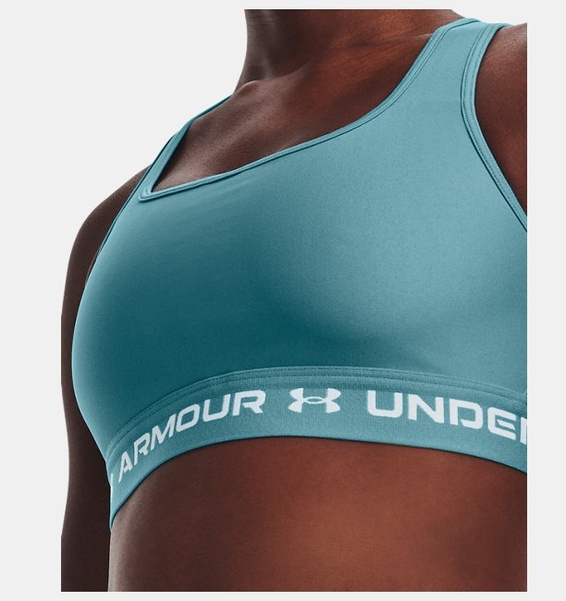 Mavi Kadın UA Crossback Mid Spor Sütyeni