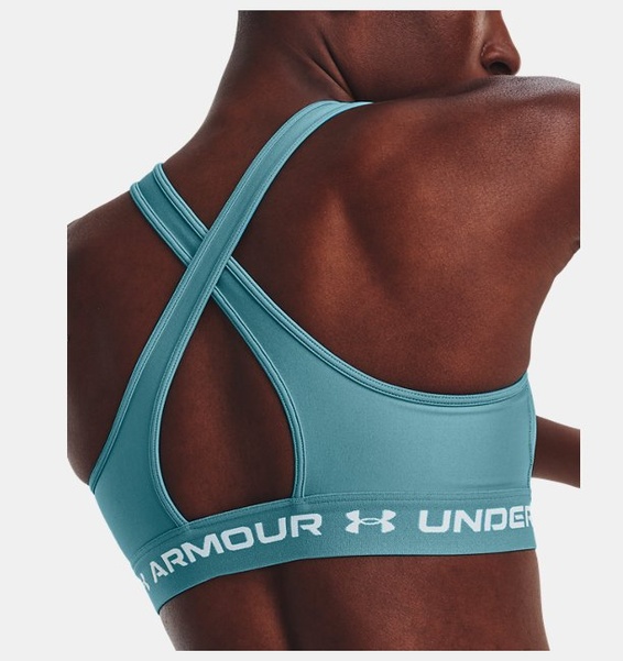 Mavi Kadın UA Crossback Mid Spor Sütyeni