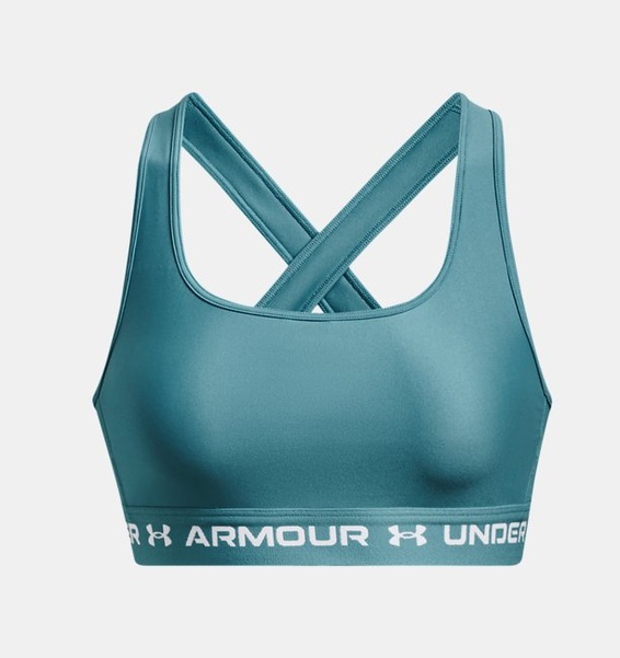 Mavi Kadın UA Crossback Mid Spor Sütyeni