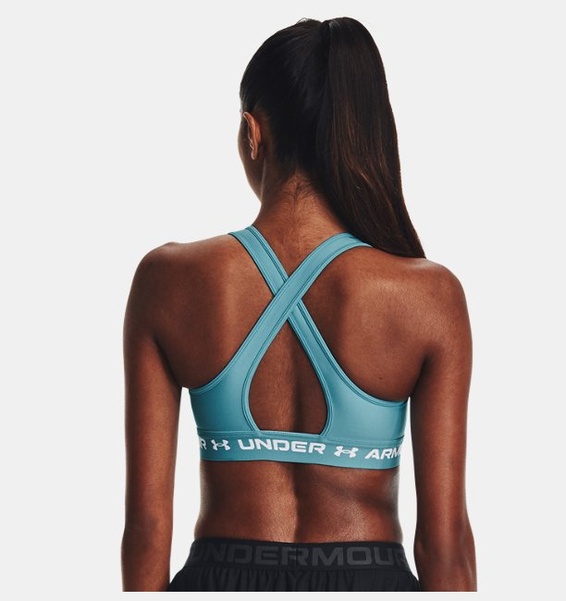 Mavi Kadın UA Crossback Mid Spor Sütyeni
