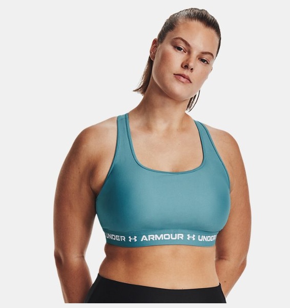 Mavi Kadın UA Crossback Mid Spor Sütyeni