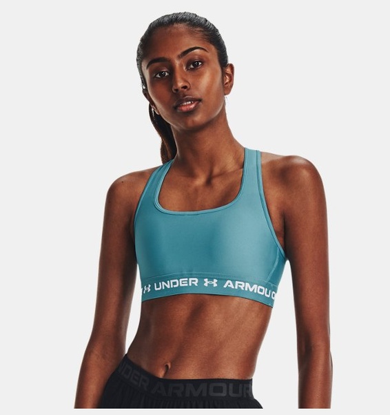 Mavi Kadın UA Crossback Mid Spor Sütyeni