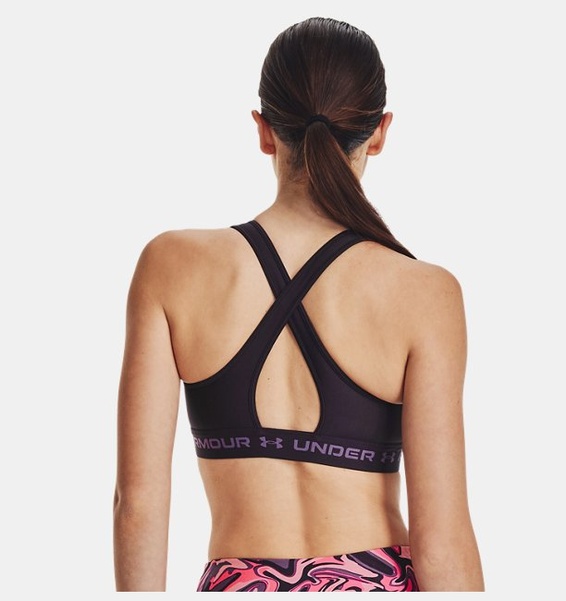 Mor Kadın UA Crossback Mid Spor Sütyeni