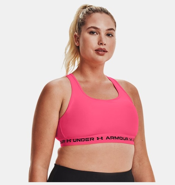 Pembe Kadın UA Crossback Mid Spor Sütyeni