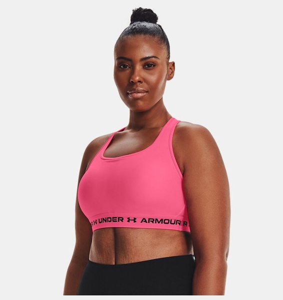 Pembe Kadın UA Crossback Mid Spor Sütyeni