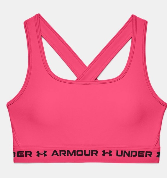 Pembe Kadın UA Crossback Mid Spor Sütyeni