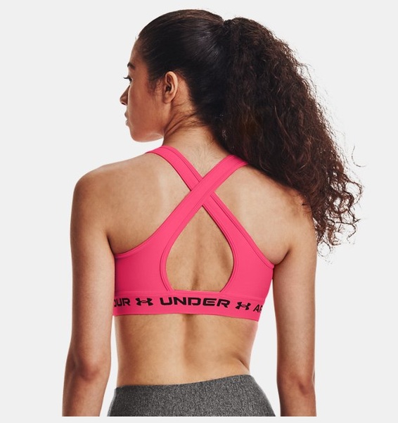 Pembe Kadın UA Crossback Mid Spor Sütyeni