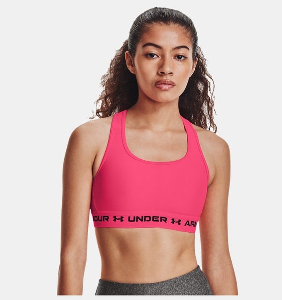 Pembe Kadın UA Crossback Mid Spor Sütyeni