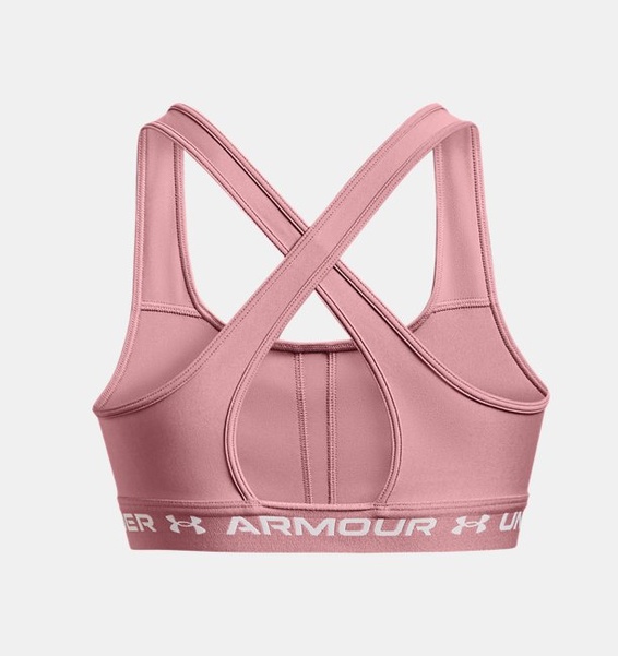 Pembe Kadın UA Crossback Mid Spor Sütyeni