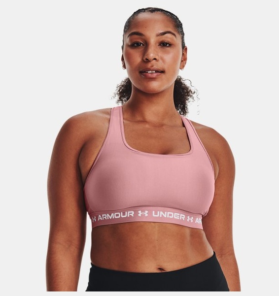 Pembe Kadın UA Crossback Mid Spor Sütyeni
