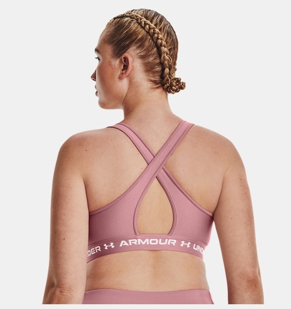 Pembe Kadın UA Crossback Mid Spor Sütyeni