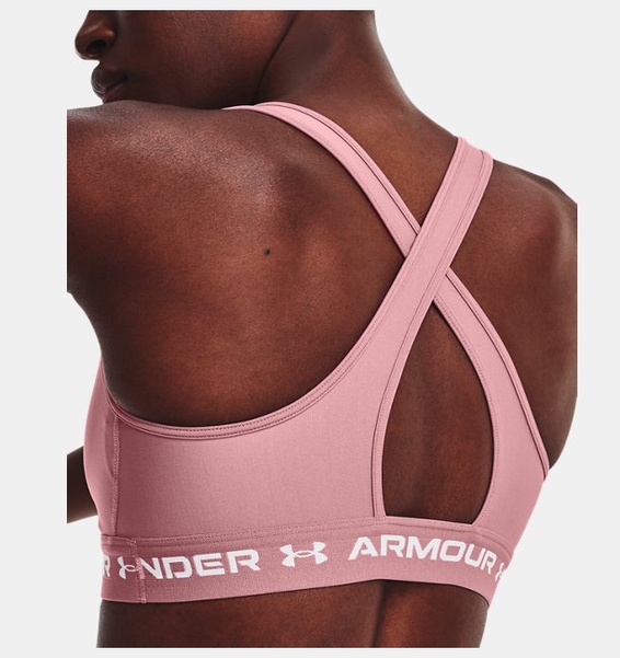 Pembe Kadın UA Crossback Mid Spor Sütyeni
