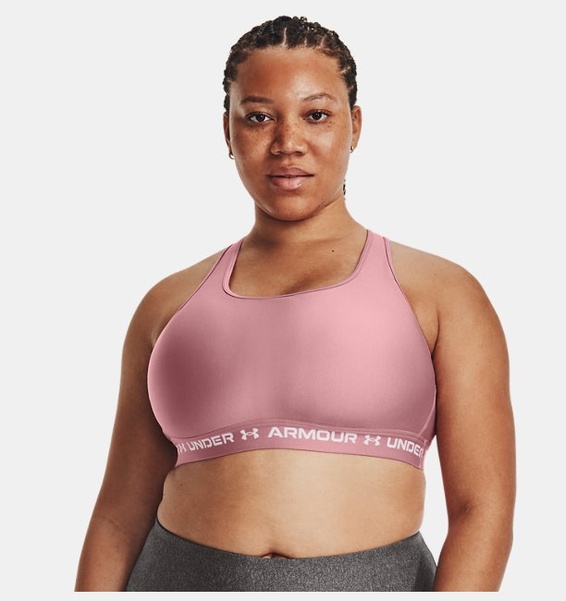 Pembe Kadın UA Crossback Mid Spor Sütyeni