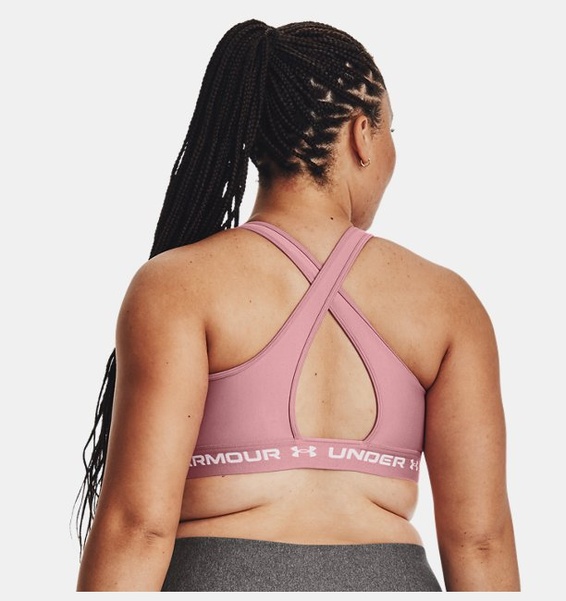 Pembe Kadın UA Crossback Mid Spor Sütyeni