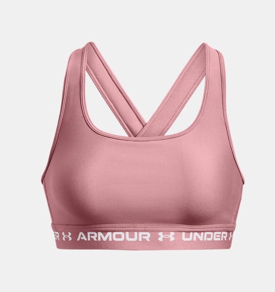 Pembe Kadın UA Crossback Mid Spor Sütyeni
