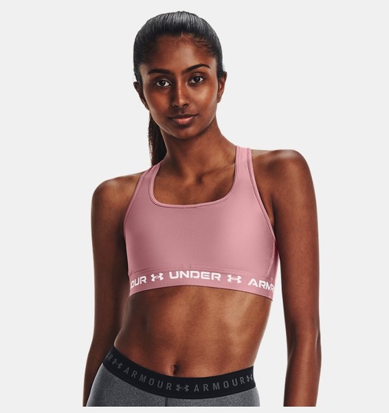 Pembe Kadın UA Crossback Mid Spor Sütyeni