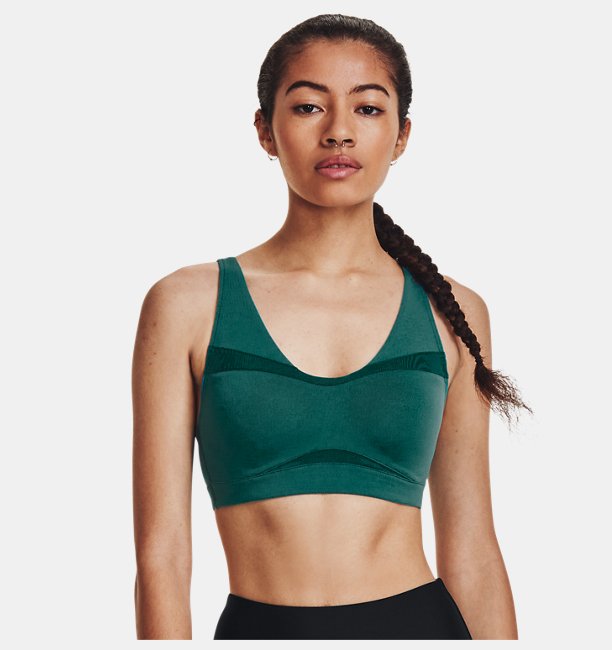 Kadın UA SmartForm Evolution Mid Spor Sütyeni Yeşil