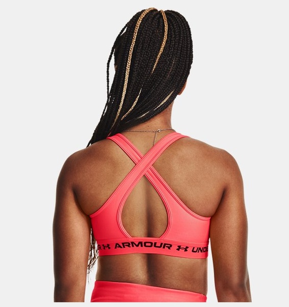 Pembe Kadın UA Crossback Mid Spor Sütyeni