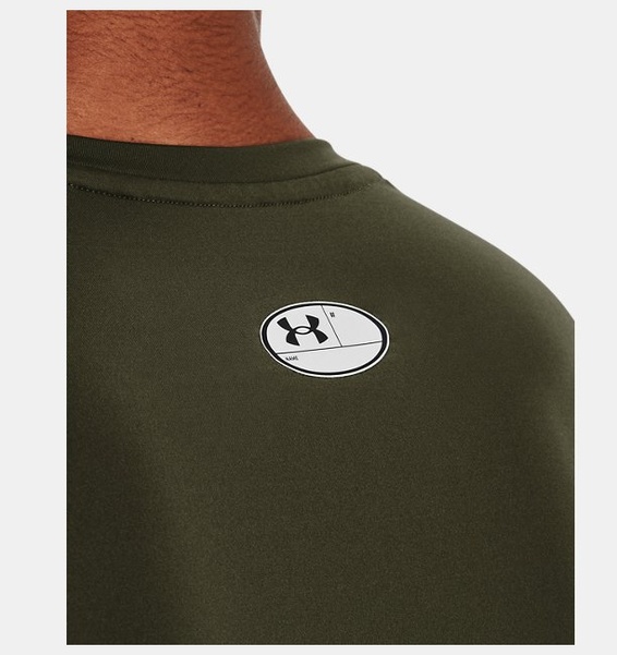 Yeşil Erkek UA HG Armour Comp Kısa Kollu Tişört
