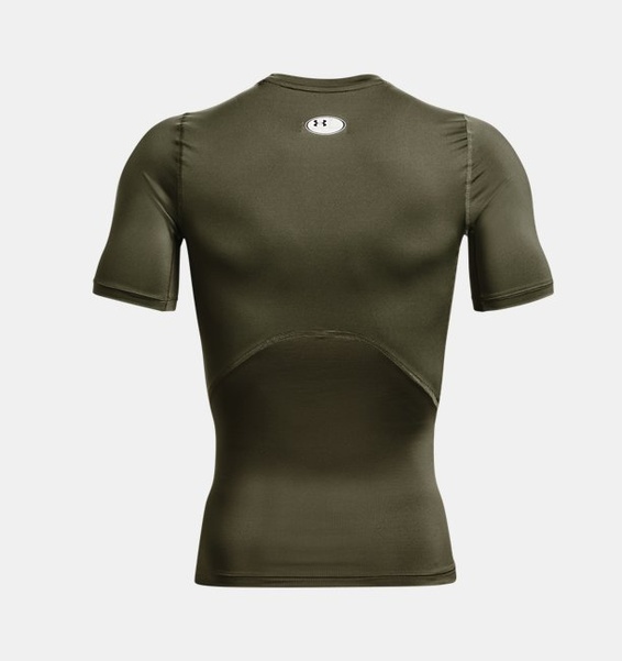 Yeşil Erkek UA HG Armour Comp Kısa Kollu Tişört