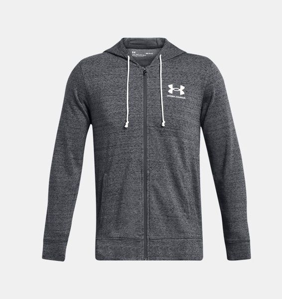 Gri Erkek UA Rival Terry LC Tam Fermuarlı Sweatshirt