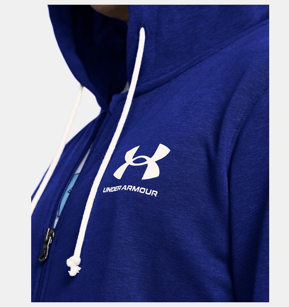 Mavi Erkek UA Rival Terry LC Tam Fermuarlı Sweatshirt