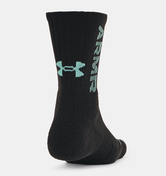 Siyah Unisex UA 3-Maker 3’lü Paket Mid-Crew Çorap