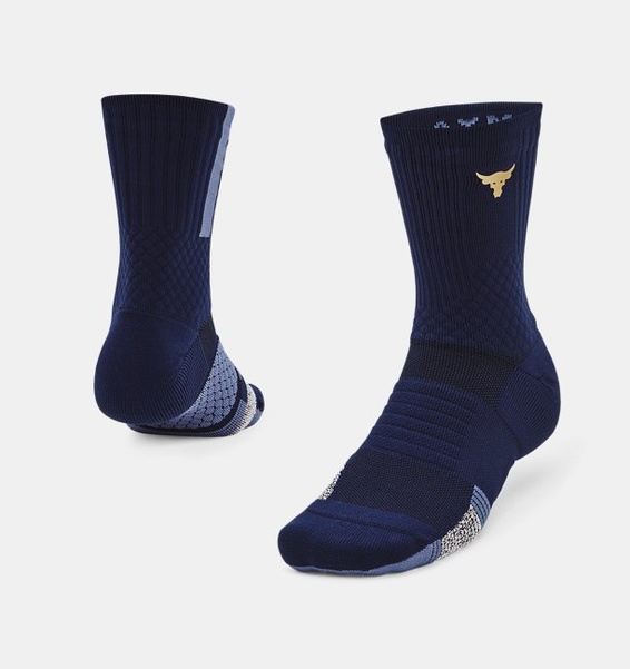 Lacivert Unisex UA P Rock AD Playmker Tekli Paket Mid Çorap