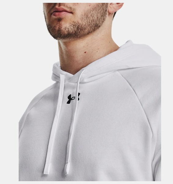 Beyaz Erkek UA Rival Fleece Kapüşonlu Üst