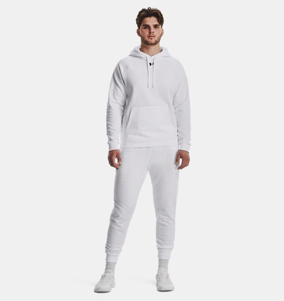Beyaz Erkek UA Rival Fleece Kapüşonlu Üst