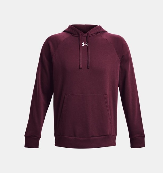 Bordo Erkek UA Rival Fleece Kapüşonlu Üst