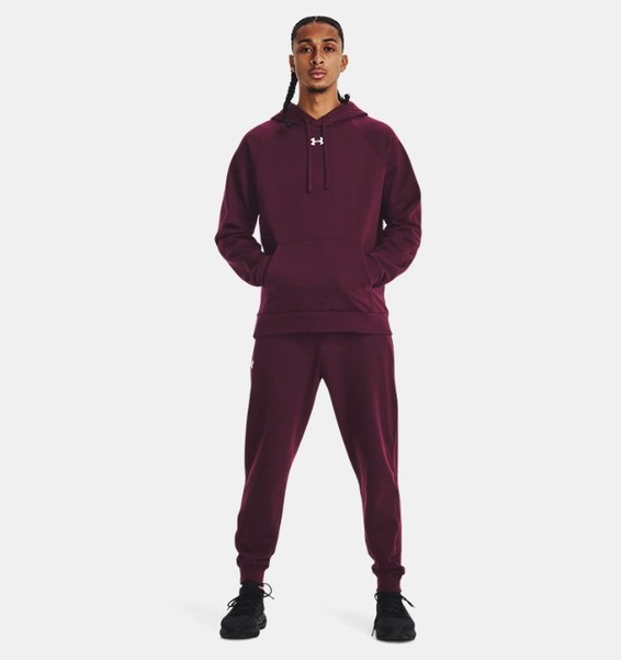 Bordo Erkek UA Rival Fleece Kapüşonlu Üst