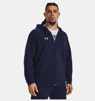 Erkek UA Rival Fleece Tam Fermuarlı Kapüşonlu Üst