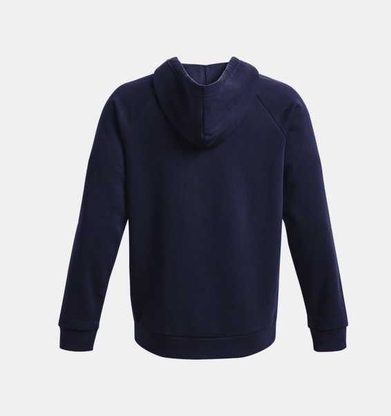 Lacivert Erkek UA Rival Fleece Tam Fermuarlı Kapüşonlu Üst